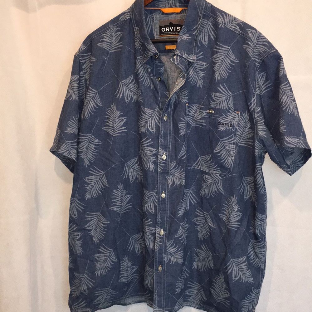Orvis Outdoor Outfitters Active Fit Short Sleeve Button Down Shirt | Size XXL